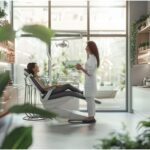 Holistic biological dentistry clinic interior with natural elements promoting whole-body oral health.
